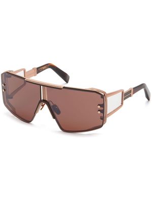 Balmain Eyewear Le Masque tinted sunglasses - Brown