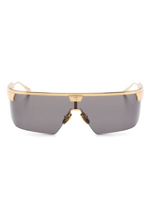 Balmain Eyewear Major logo-engraved sunglasses - Gold