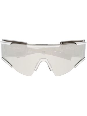 Balmain Eyewear mask-style frame sunglasses - Silver