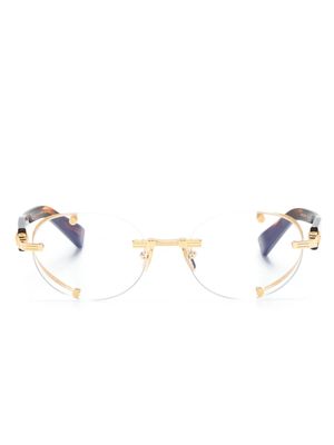 Balmain Eyewear oval-frame glasses - Gold