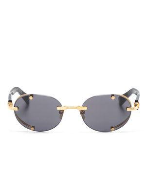 Balmain Eyewear oval-frame tinted sunglasses - Black