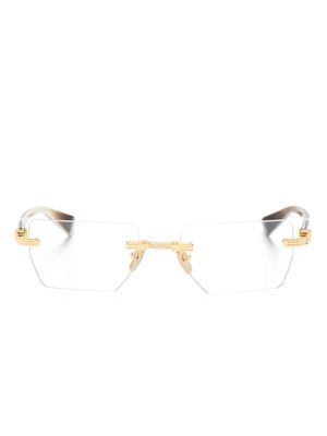 Balmain Eyewear Pierre BPX rectangle-frame glasses - Gold