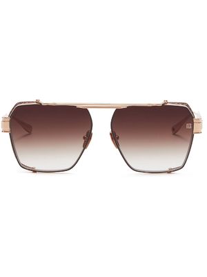 Balmain Eyewear Premier square-frame sunglasses - Brown
