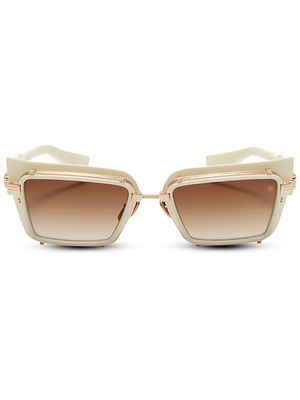 Balmain Eyewear square tinted sunglasses - Neutrals