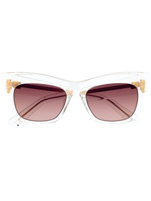 Balmain Eyewear transparent-frame design sunglasses - White