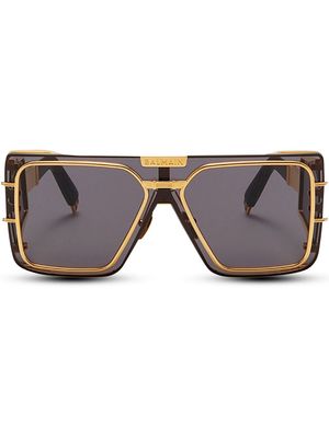 Balmain Eyewear Wonder Boy square-frame sunglasses - Gold