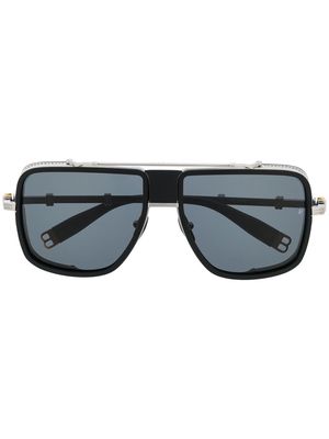 Balmain Eyewear x Akoni side shield sunglasses - Silver