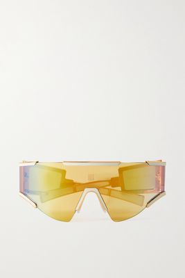 Balmain - Fleche D-frame Acetate And Gold-tone Sunglasses - one size