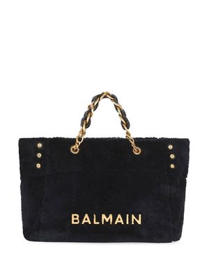 Balmain Fluffy logo tote bag - Black