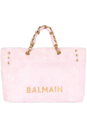 Balmain Fluffy logo tote bag - Pink