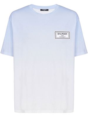 Balmain gradient cotton T-shirt - Blue