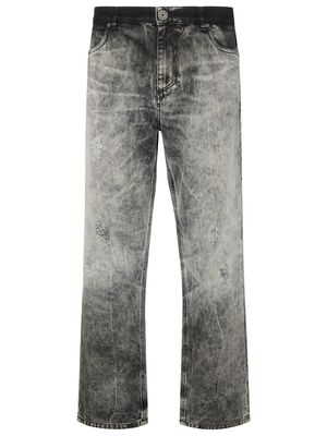 Balmain Gray Cotton Jeans