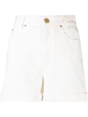 Balmain high-rise cotton shorts - White