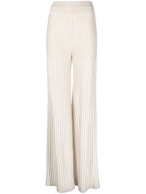 Balmain high-rise knitted trousers - White