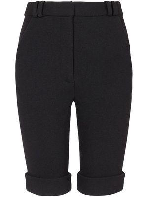 Balmain high-rise wool cycling shorts - Black