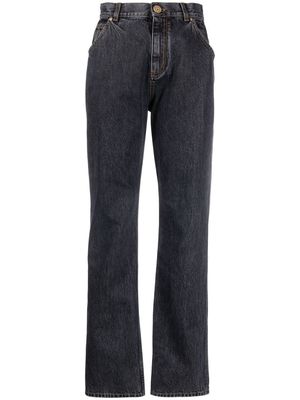 Balmain high-waisted straight-leg jeans - Black