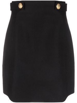 Balmain high-waisted wool skirt - Black