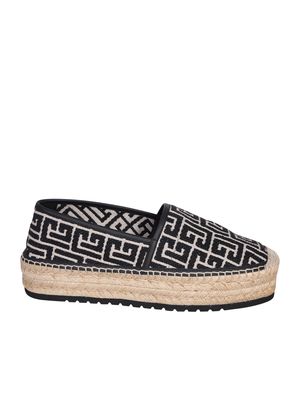 Balmain Jacquard Monogrammed Espadrilles