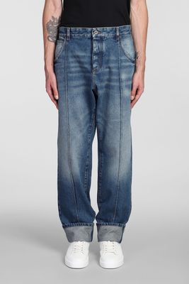 Balmain Jeans In Blue Cotton