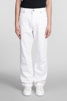 Balmain Jeans In White Cotton