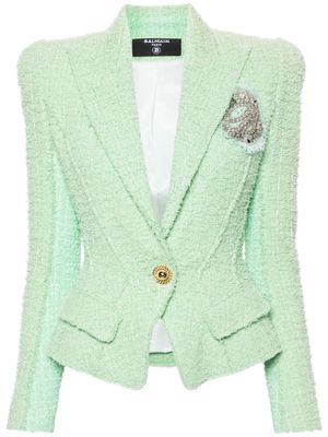 Balmain Jolie Madame tweed blazer - Green