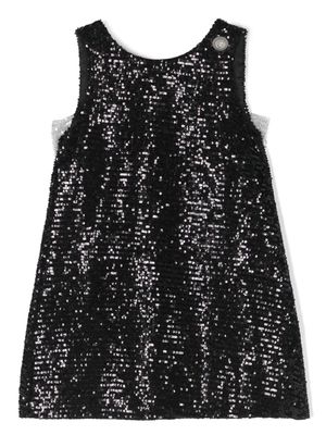 Balmain Kids A-line sequinned dress - Black