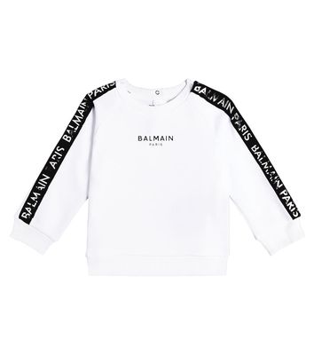 Balmain Kids Baby logo cotton sweatshirt