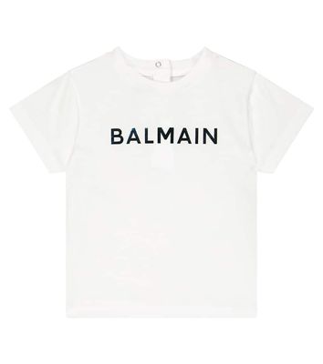 Balmain Kids Baby logo cotton T-shirt