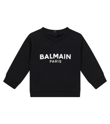 Balmain Kids Baby logo jersey sweatshirt