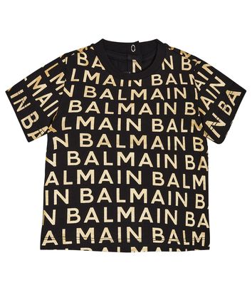 Balmain Kids Baby logo printed cotton T-shirt