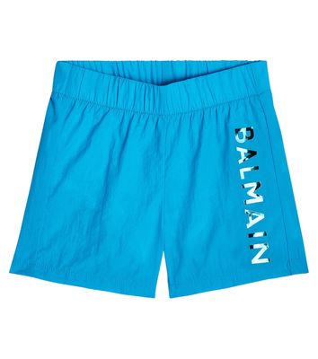 Balmain Kids Baby logo swim shorts