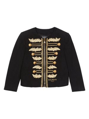 Balmain Kids braid-embroidered jacket - Black