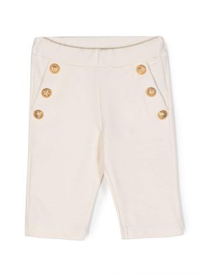 Balmain Kids button-detail elasticated-waist shorts - Neutrals