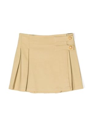 Balmain Kids buttoned pleated skirt - Brown