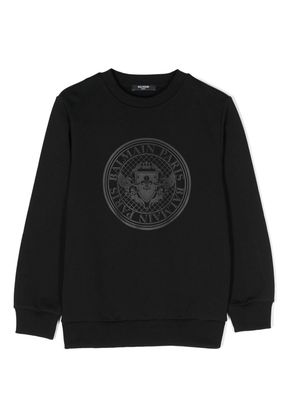 Balmain Kids Coin-print sweatshirt - Black