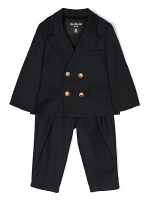 Balmain Kids double-breasted suit - Blue