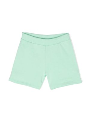 Balmain Kids elasticated-waist cotton shorts - Green