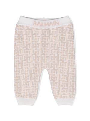 Balmain Kids intarsia-knit trousers - Neutrals
