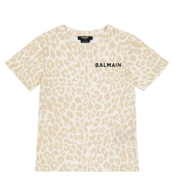 Balmain Kids Leopard-print T-shirt