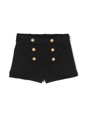 Balmain Kids lion-head buttoned shorts - Black