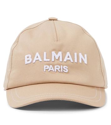 Balmain Kids Logo canvas baseball cap
