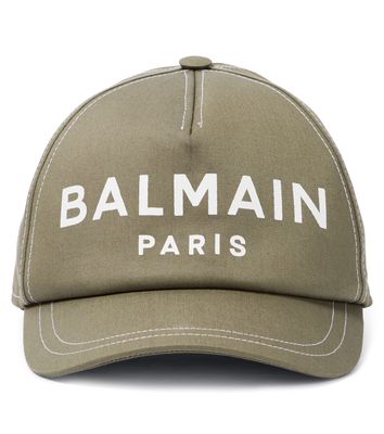 Balmain Kids Logo cotton baseball cap