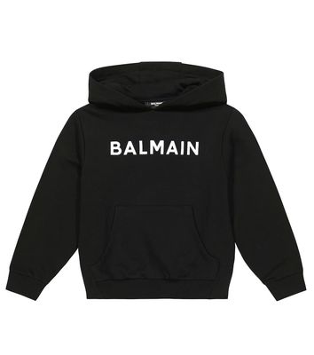 Balmain Kids Logo cotton hoodie