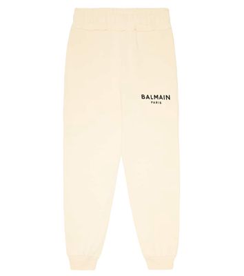Balmain Kids Logo cotton sweatpants