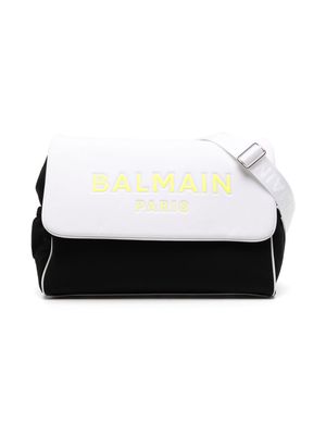 Balmain Kids logo-debossed changing bag - White