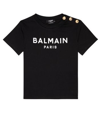 Balmain Kids Logo embellished cotton T-shirt