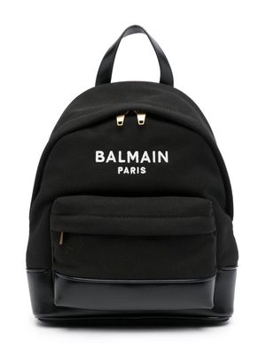 Balmain Kids logo-embroidered backpack - Black
