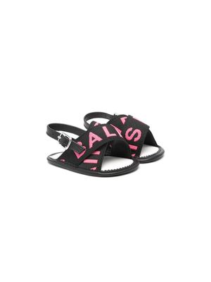 Balmain Kids logo-jacquard sandals - Black