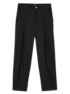 Balmain Kids logo-patch trousers - Black