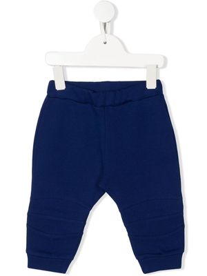 Balmain Kids logo-print cotton track pants - Blue